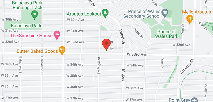 map of 2643 W 33RD AVENUE